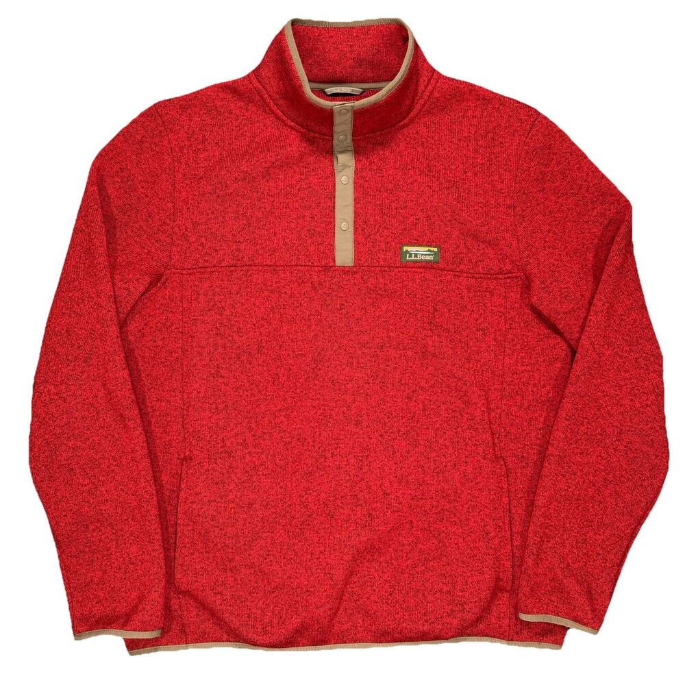 L.L. Bean Sweater Fleece Pullover Mens Size Large Tall Slightly Fitted 502793